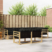 Set vanjskih sofa 7 kom. Bijela i crna