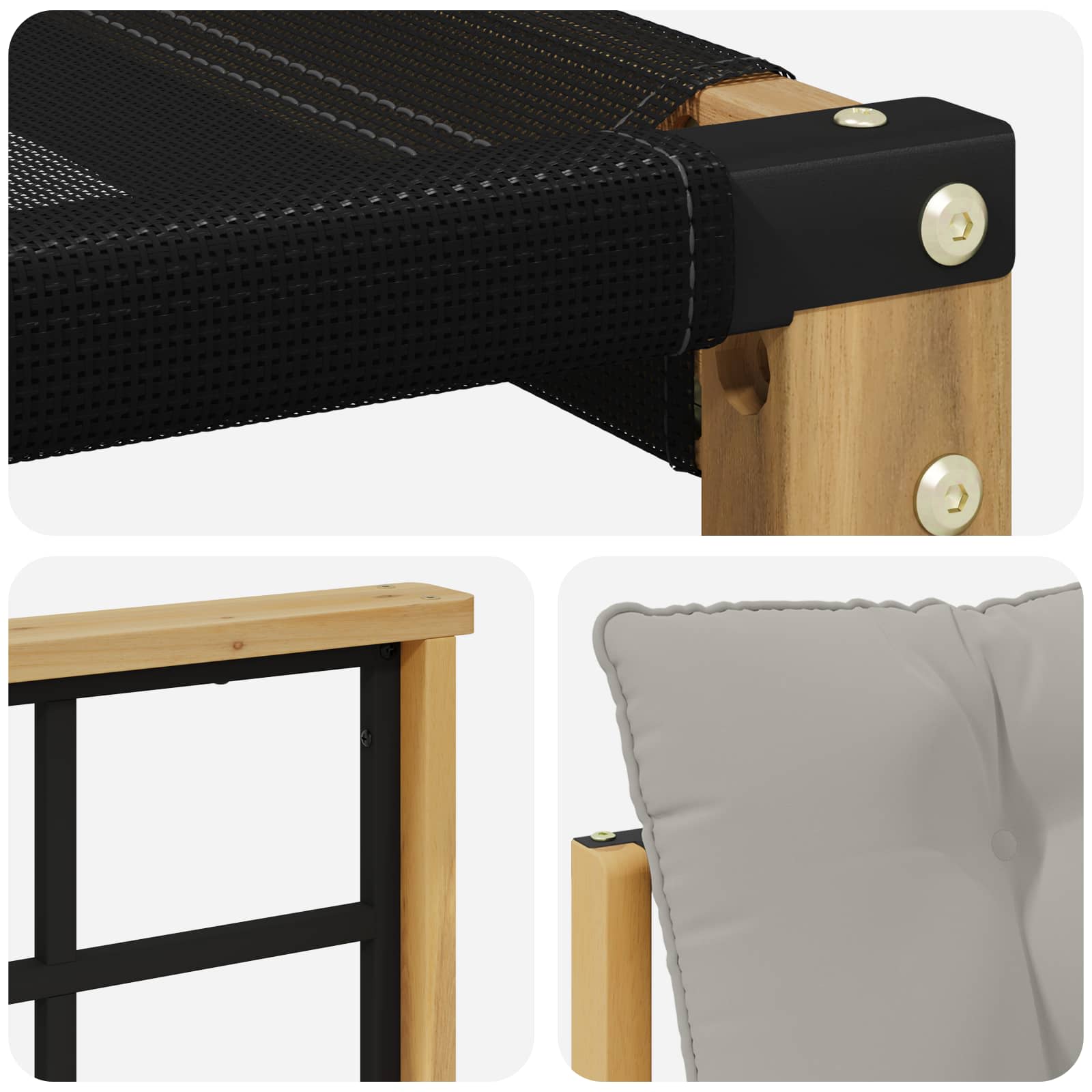 Set vanjskih sofa 7 pcs Bijela i svjetlosiva