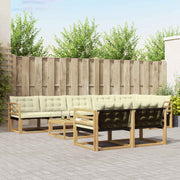 Set vanjskih sofa 9 kom. Bijela i krem