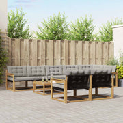 Set vanjskih sofa 9 kom. Bijela i svjetlosiva