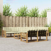 Set vanjskih sofa 9 kom. Bijela i krem