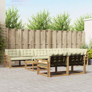 Set vanjskih sofa 9 kom. Bijela i krem