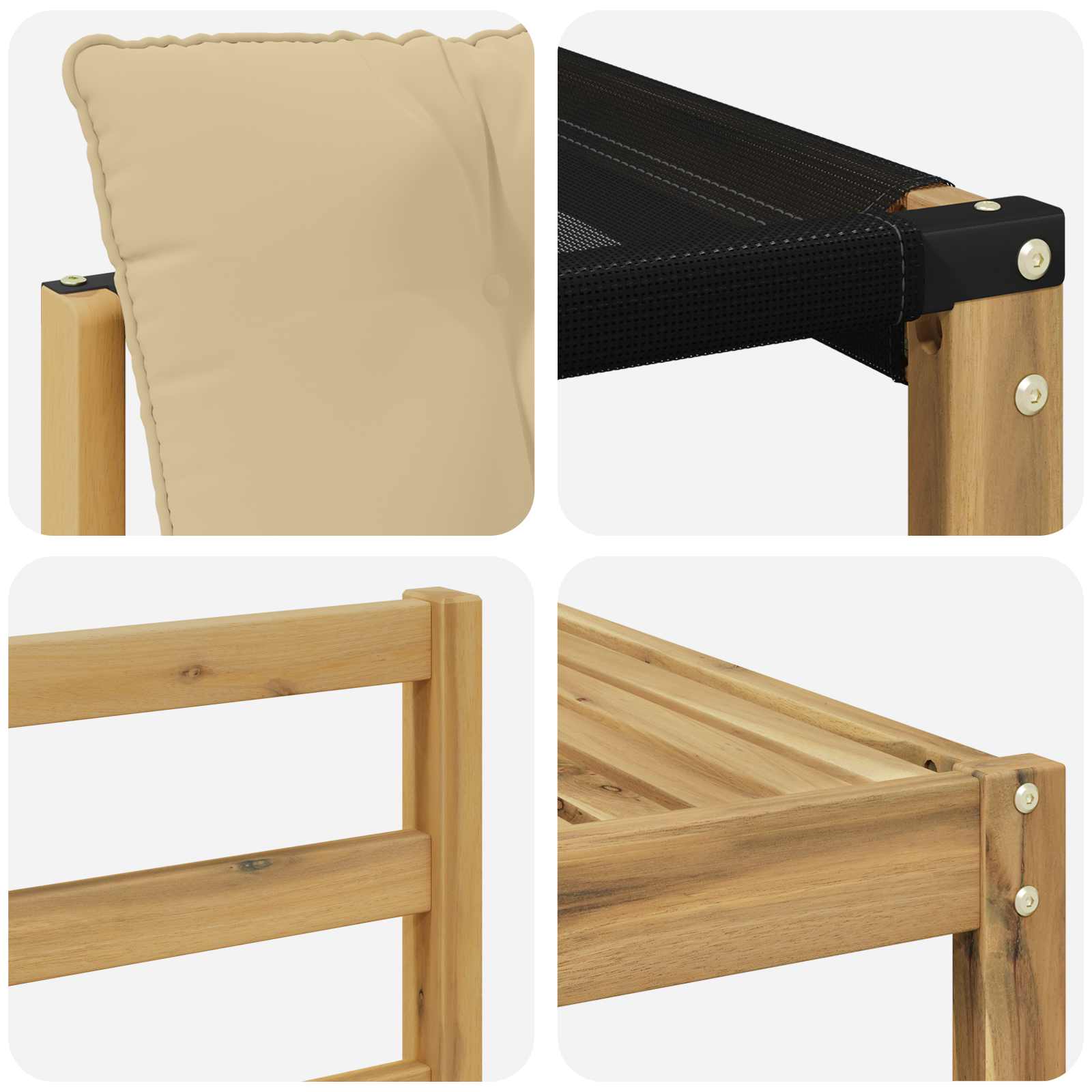 Set vanjskih sofa 7 pcs Bijela i bež 79 x 79 x 37 cm