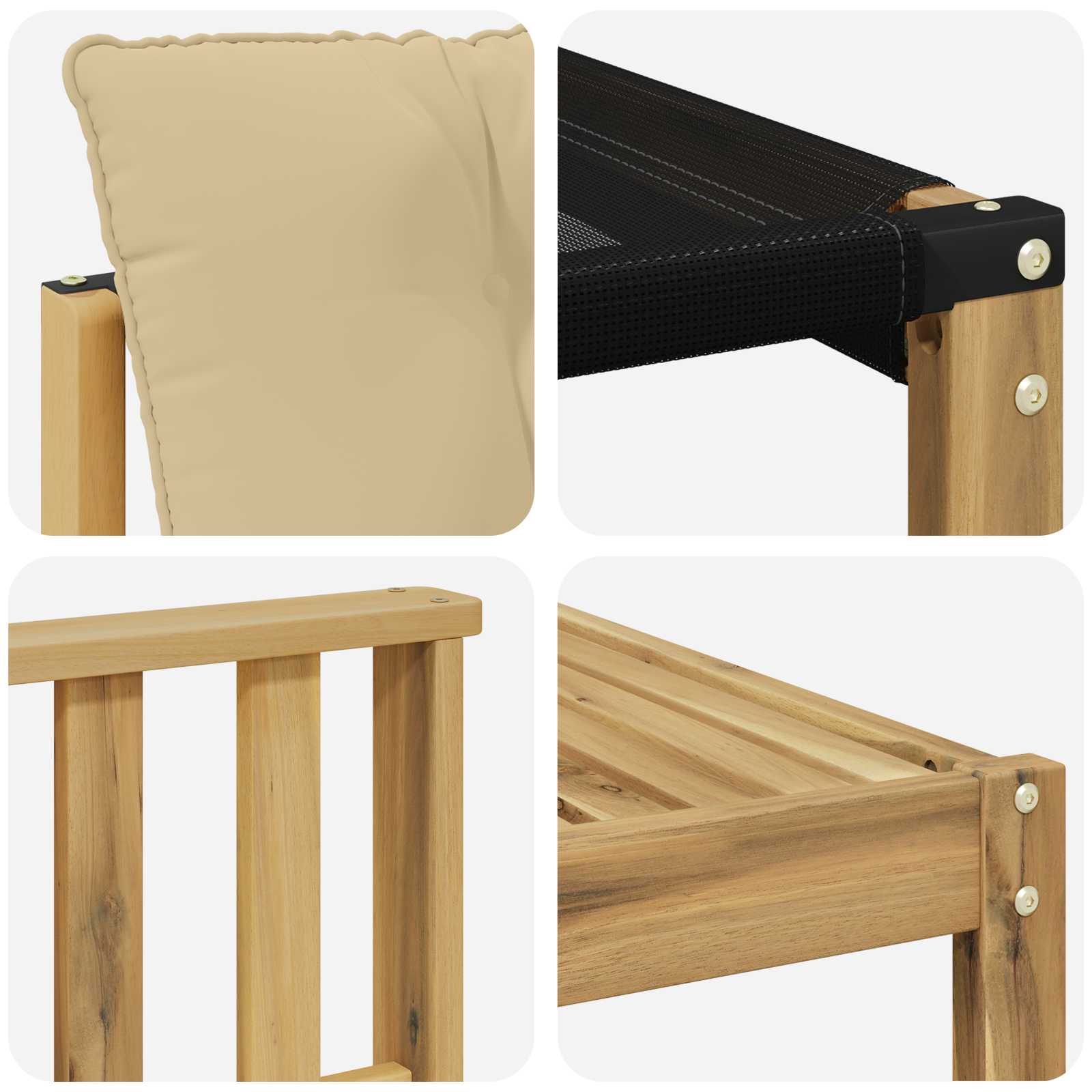 Set vanjskih sofa 7 pcs Bijela i bež 79 x 79 x 37 cm