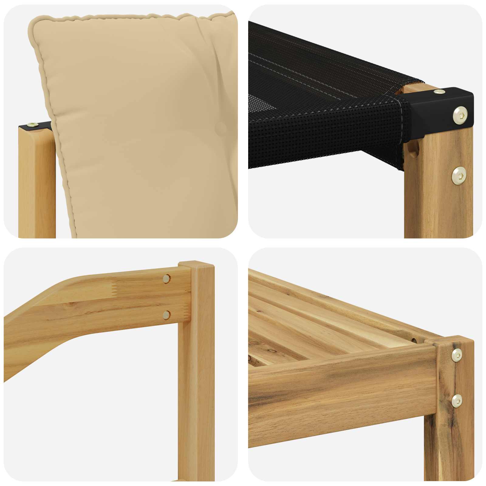 Set vanjskih sofa 7 pcs Bijela i bež 79 x 79 x 37 cm