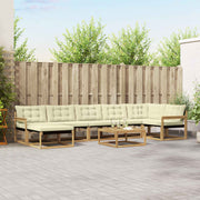 Set vanjskih sofa 8 pcs Bijela i krem Čvrsto drvo akacije