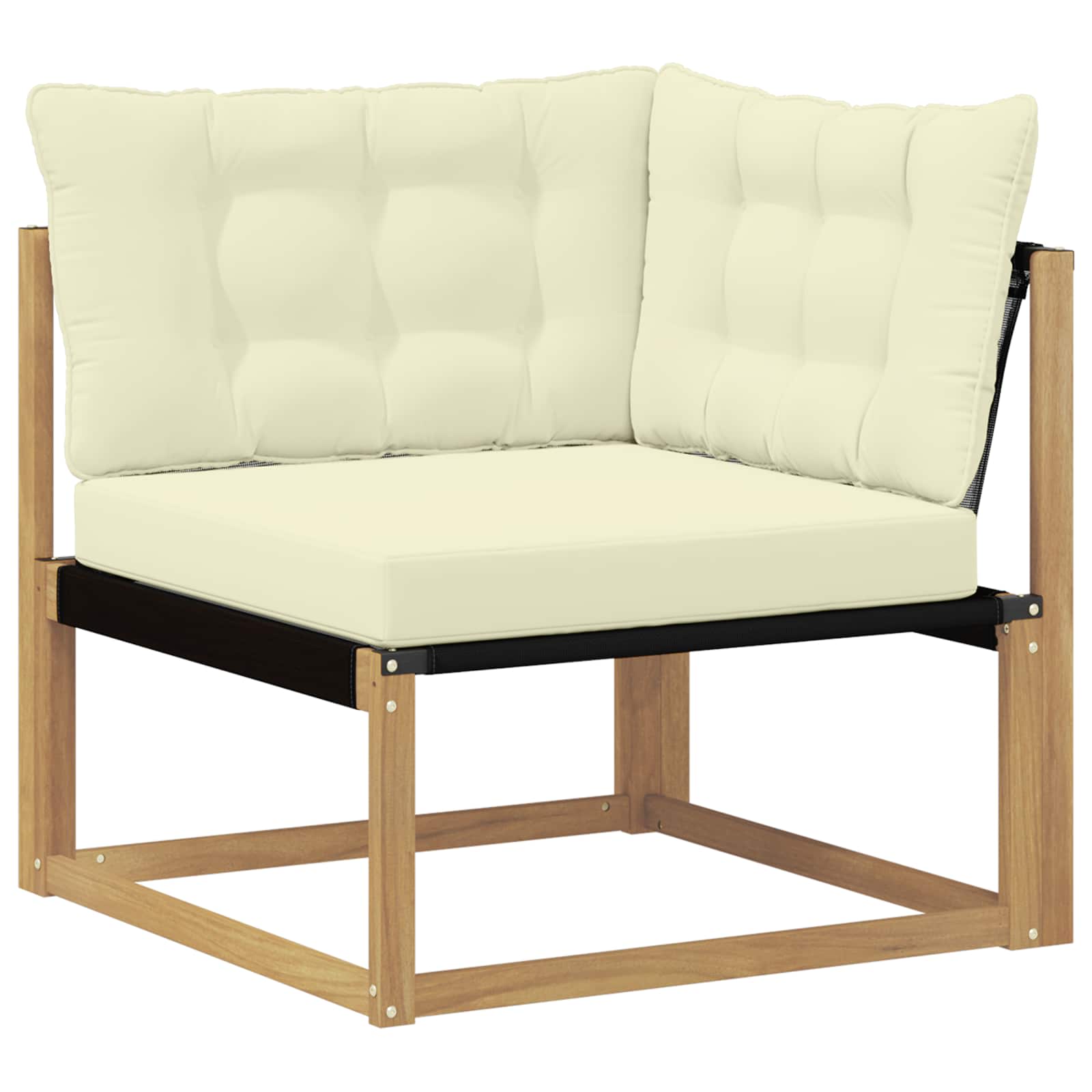 Set vanjskih sofa 8 pcs Bijela i krem Čvrsto drvo akacije