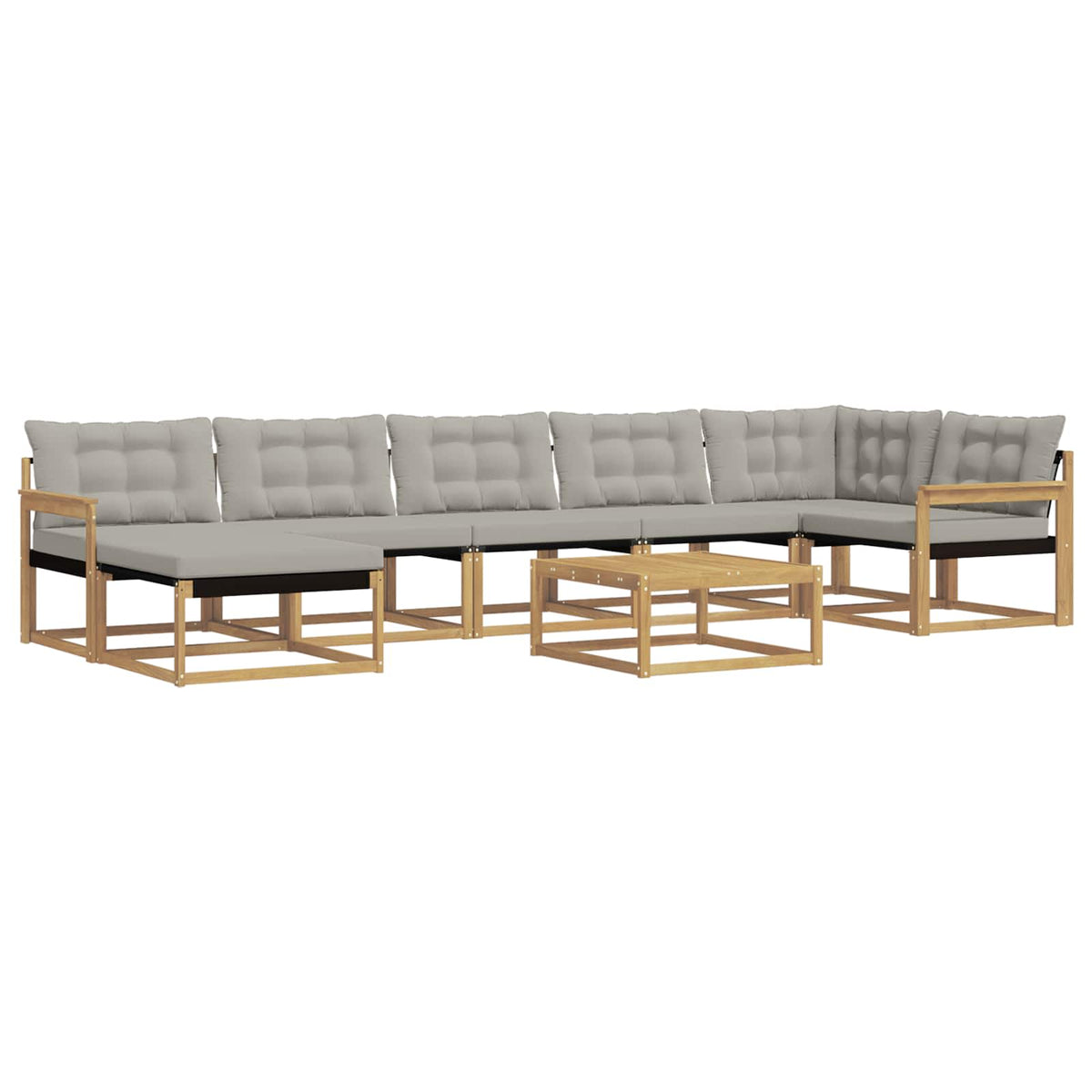 Set vanjskih sofa 8 kom. Bijela i svjetlosiva 79 x 79 x 37 cm