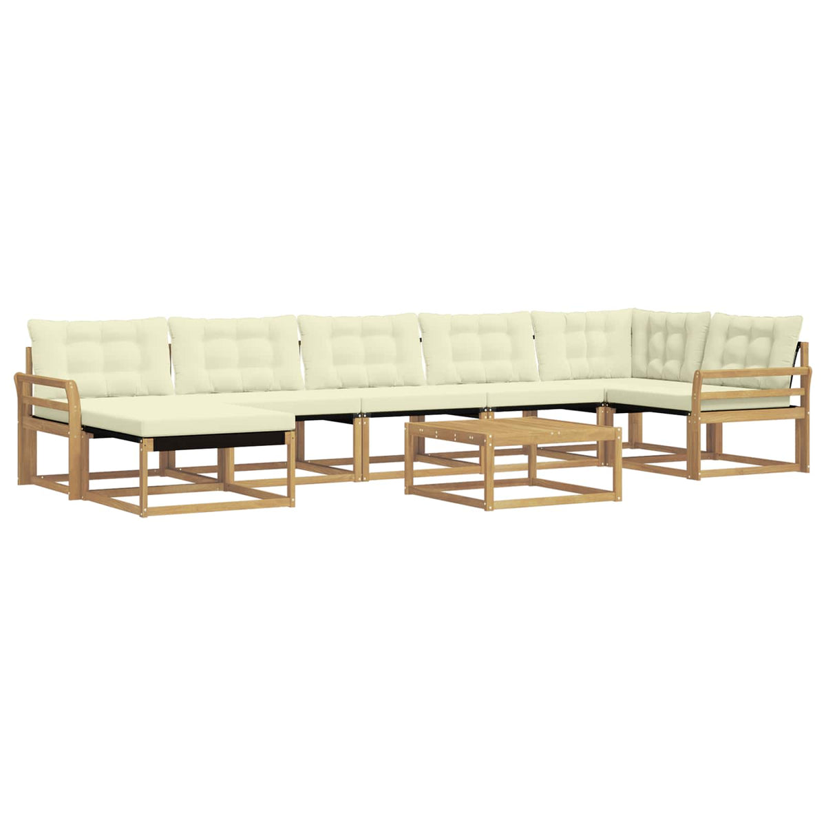 Set vanjskih sofa 8 pcs Bijela i krem 79 x 79 x 37 cm