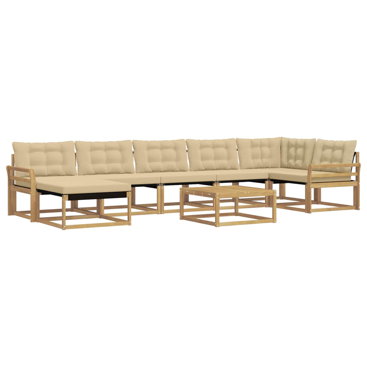 Set vanjskih sofa 8 pcs Bijela i bež 79 x 79 x 37 cm