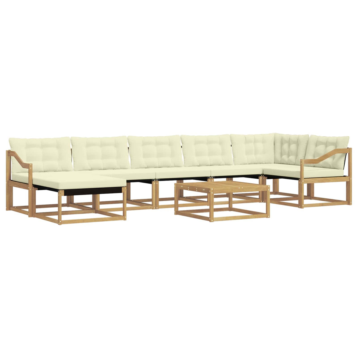 Set vanjskih sofa 8 pcs Bijela i krem 79 x 79 x 37 cm