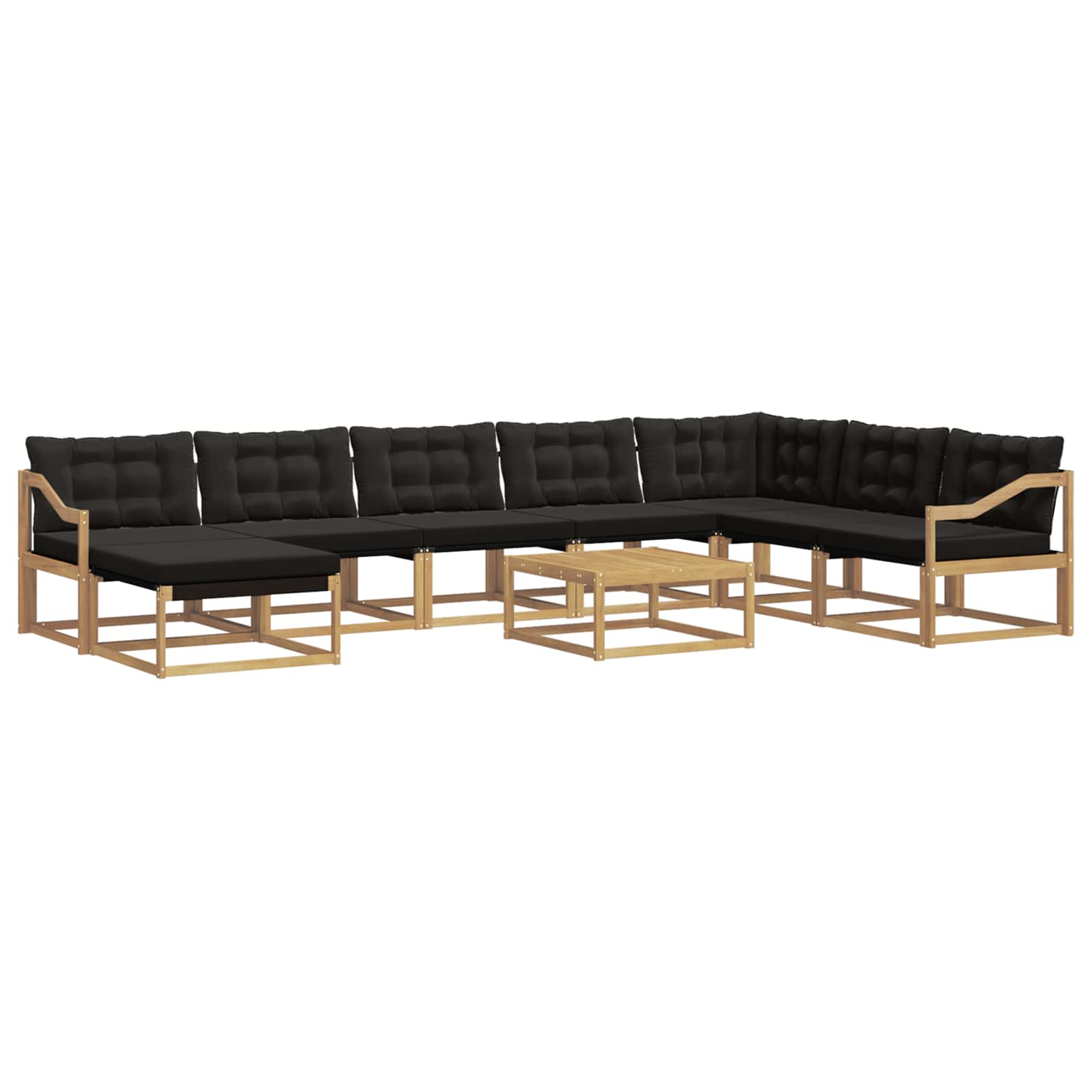 Set vanjskih sofa 9 pcs Bijela i crna 79 x 79 x 37 cm