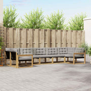 Set vanjskih sofa 7 kom. Bijela i svjetlosiva Smeđa 404 x 168,5 x 73 cm