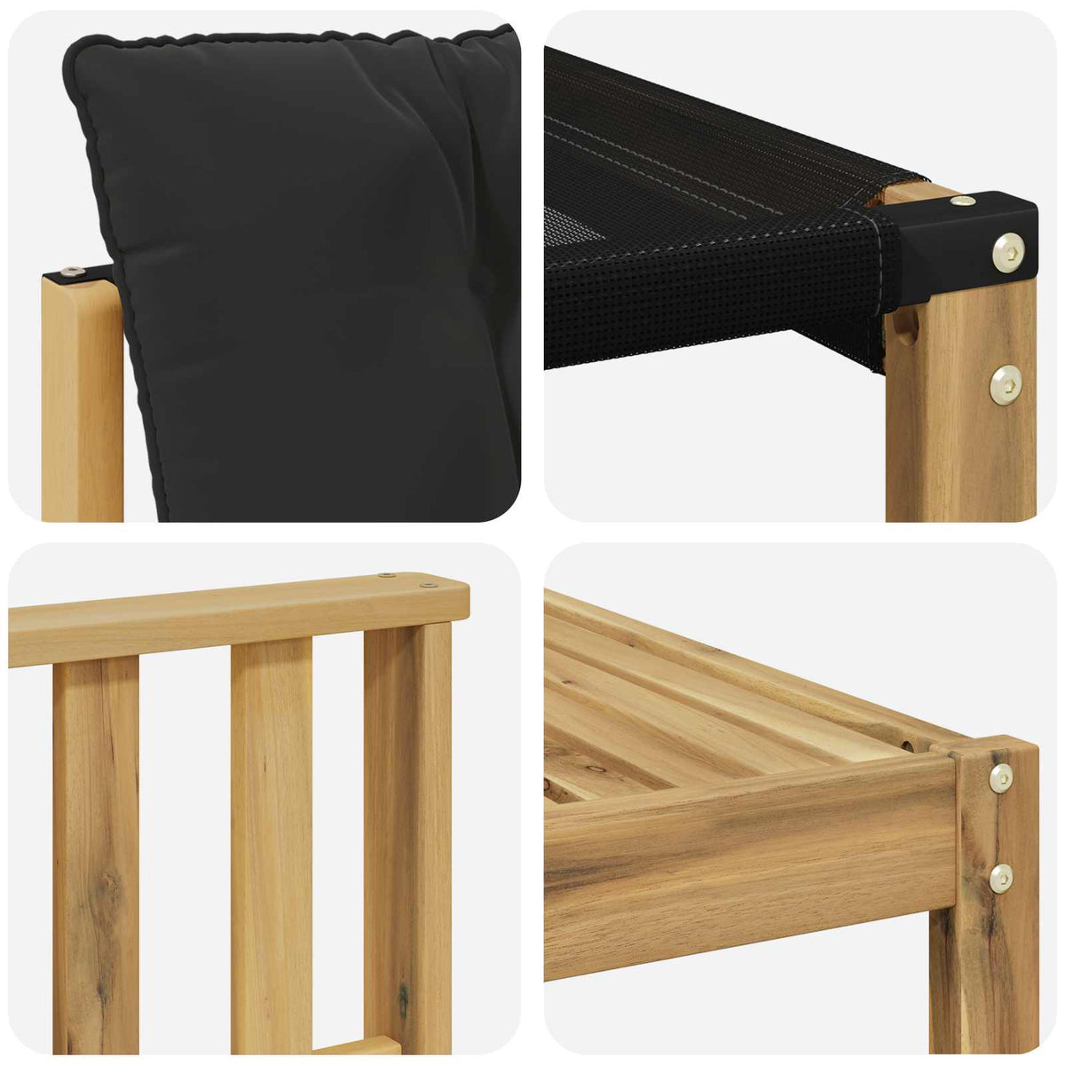 Set vanjskih sofa s jastukom 10 pcs Bijela i crna