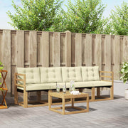 Set vanjskih sofa 5 pcs Čvrsto drvo akacije i Textilene