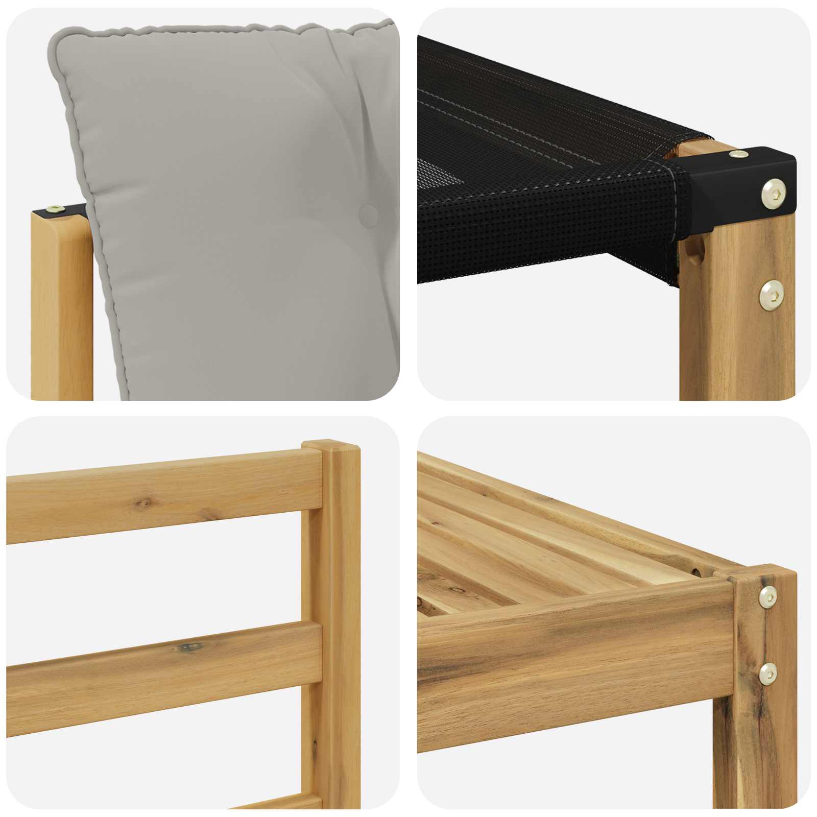 Set vanjskih sofa s jastukom 5 pcs Bijela i svjetlosiva