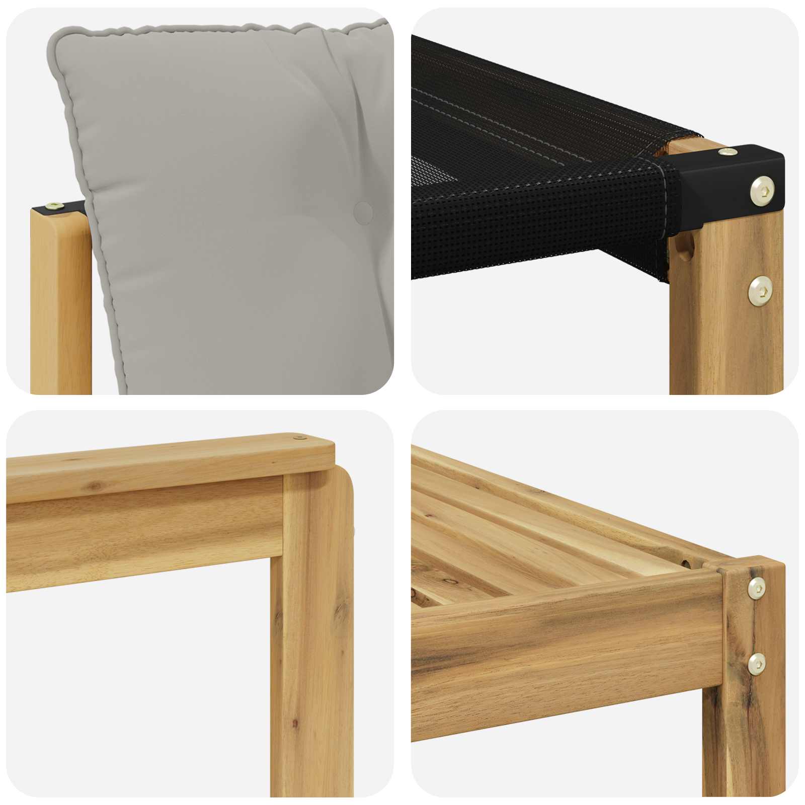Set vanjskih sofa s jastukom 5 pcs Bijela i svjetlosiva