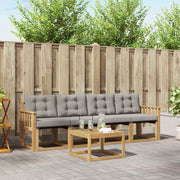 Set vanjskih sofa 5 pcs Čvrsto drvo akacije i Textilene