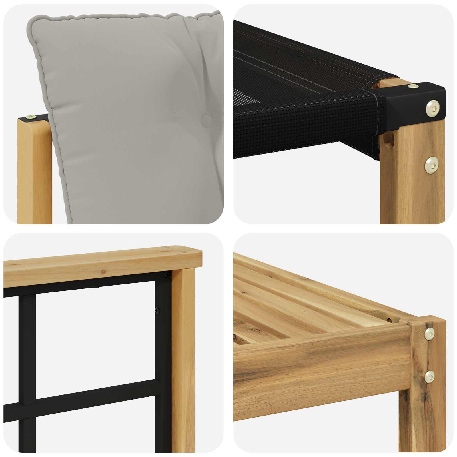 Set vanjskih sofa s jastukom 5 pcs Bijela i svjetlosiva