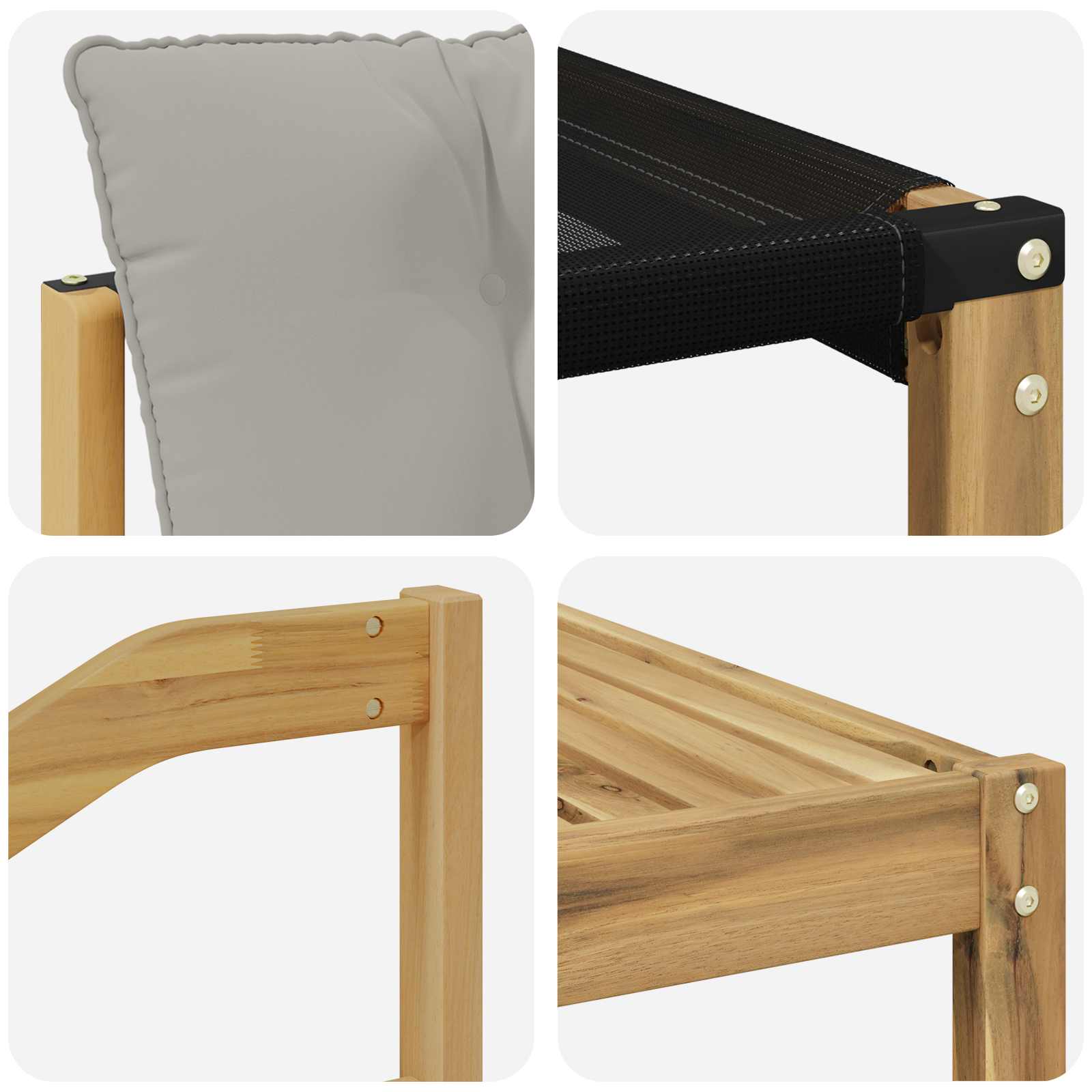 Set vanjskih sofa s jastukom 5 pcs Bijela i svjetlosiva
