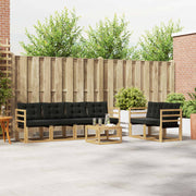 Set vanjskih sofa 7 pcs Čvrsto drvo akacije i Textilene