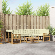 Set vanjskih sofa 8 pcs Čvrsto drvo akacije i Textilene