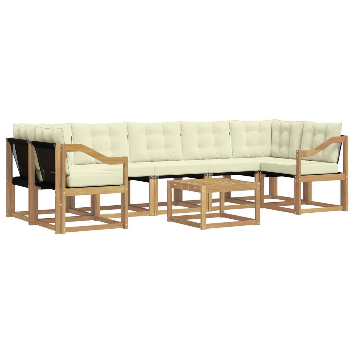 Set vanjskih sofa 8 kom. Bijela i krem