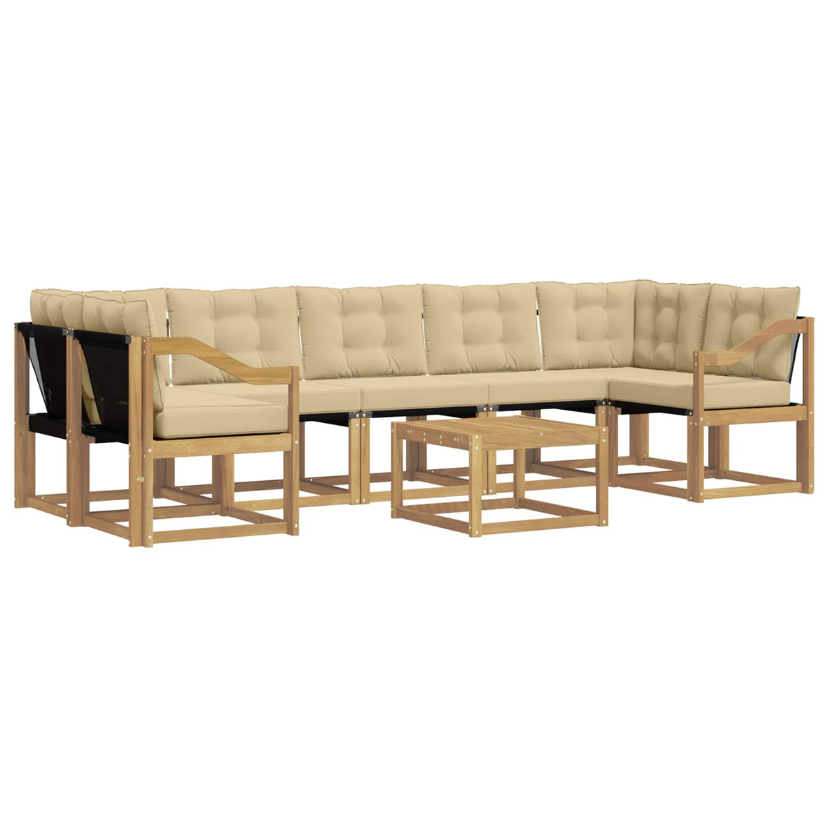 Set vanjskih sofa 8 kom. Bijela i bež