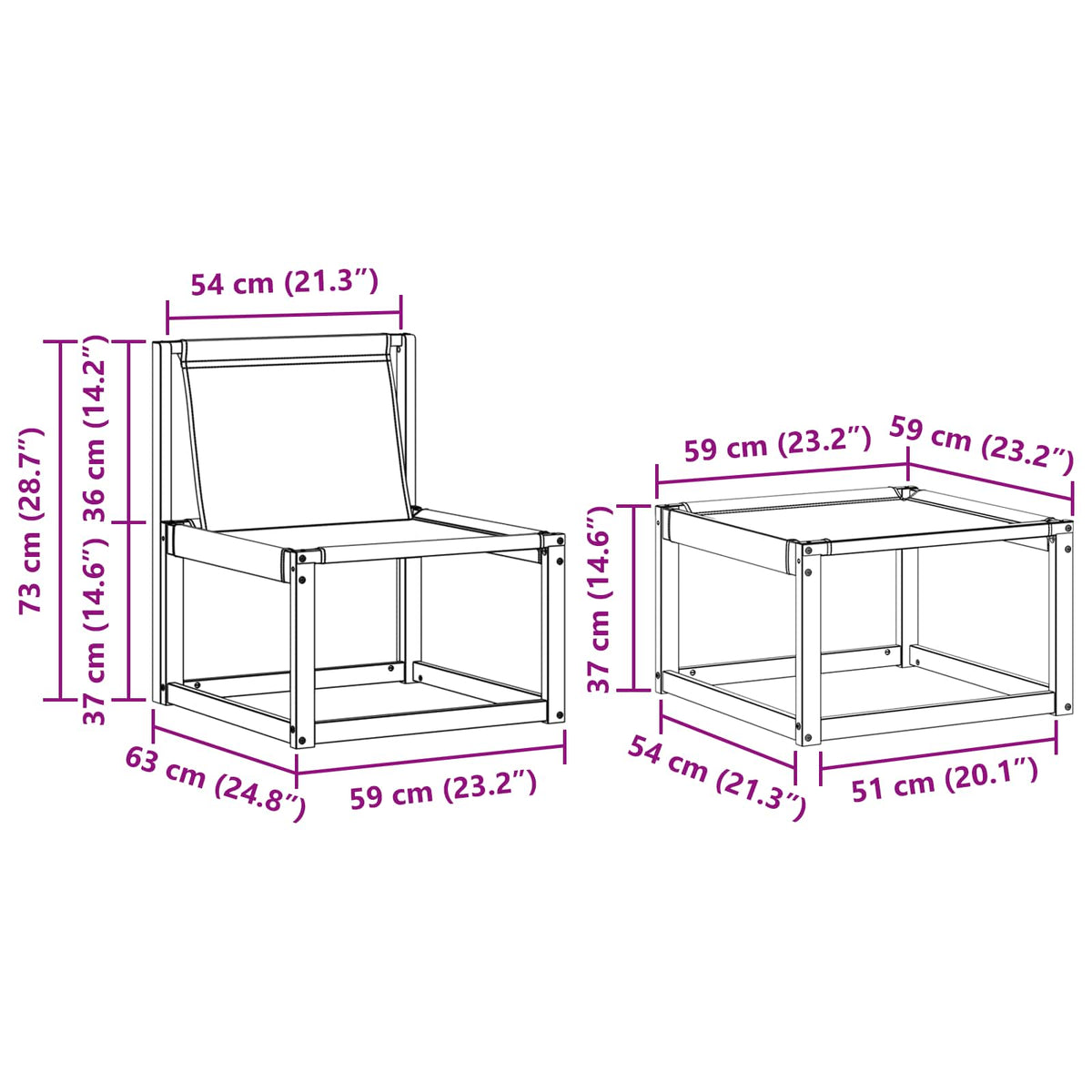 Set vanjskih sofa s jastukom 4 pcs Bijela i crna