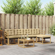 Set vanjskih sofa 6 kom. Bijela i bež Smeđa 59 x 59 x 37 cm