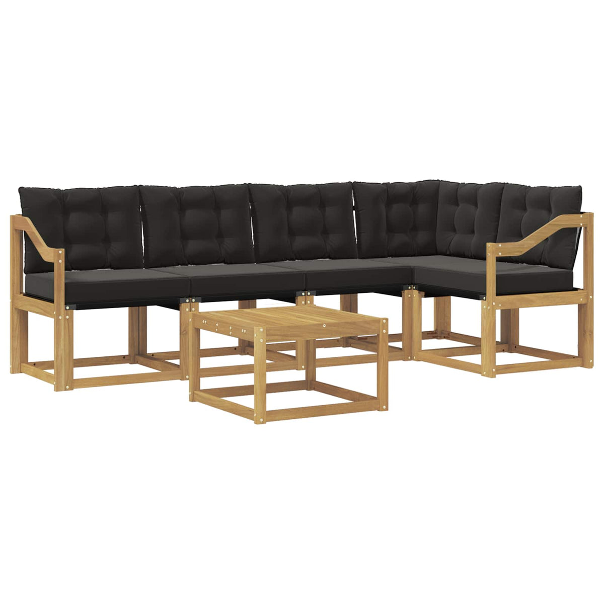 Set vanjskih sofa 6 kom. Bijela i crna