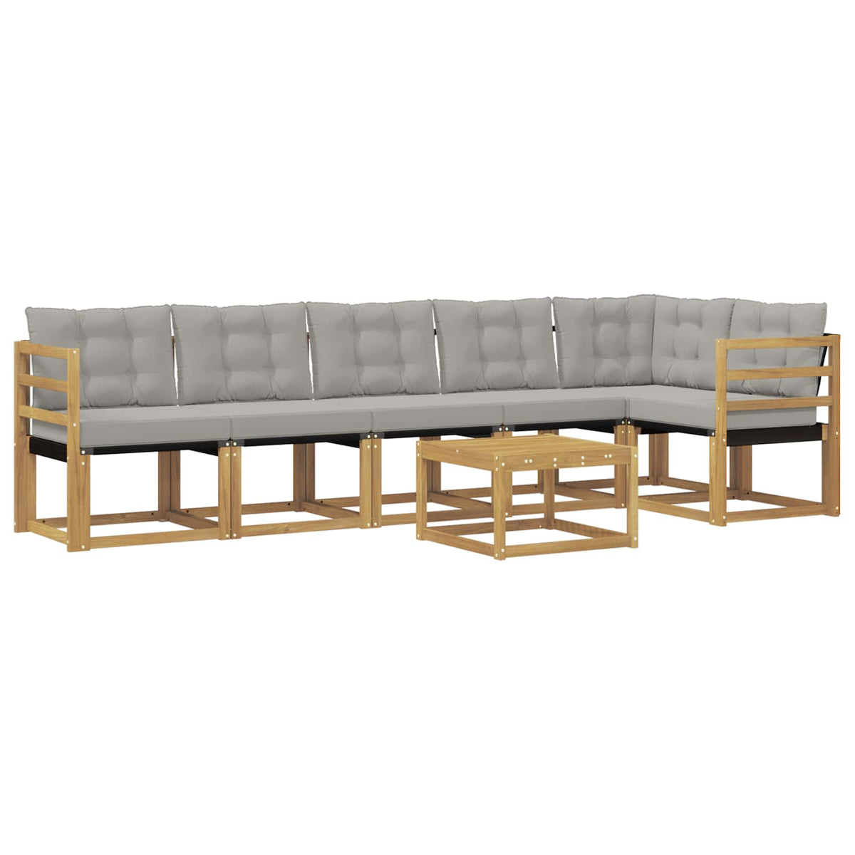 Set vanjskih sofa 7 kom. Bijela i svjetlosiva