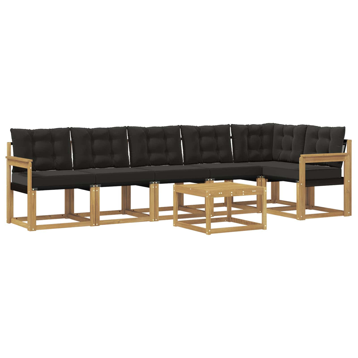 Set vanjskih sofa 7 kom. Bijela i crna