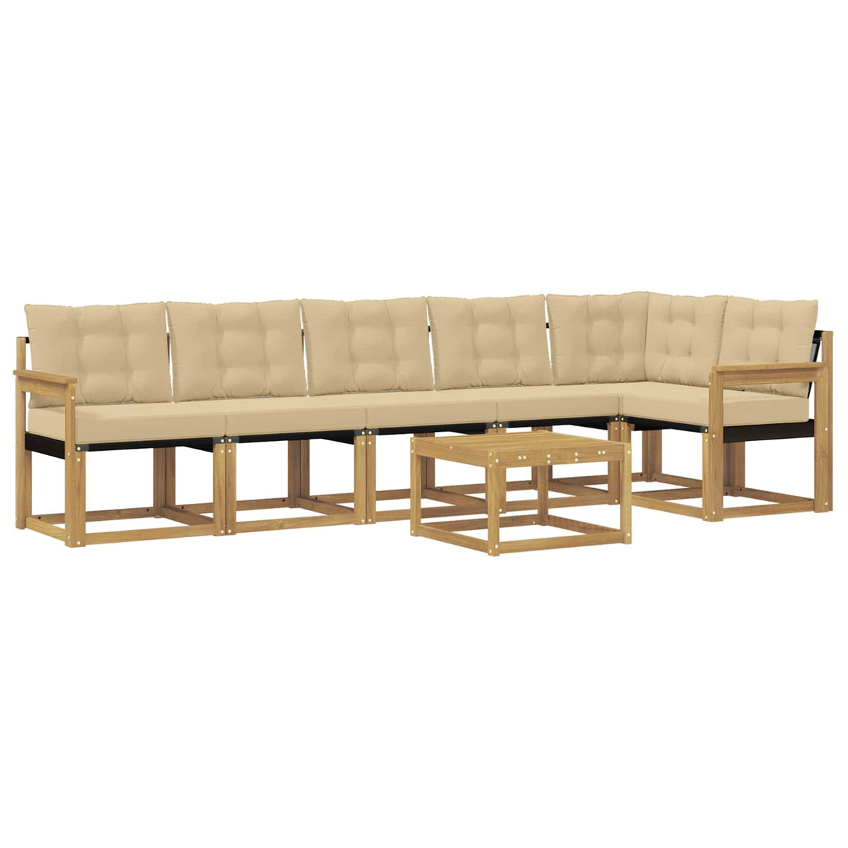Set vanjskih sofa 7 kom. Bijela i bež
