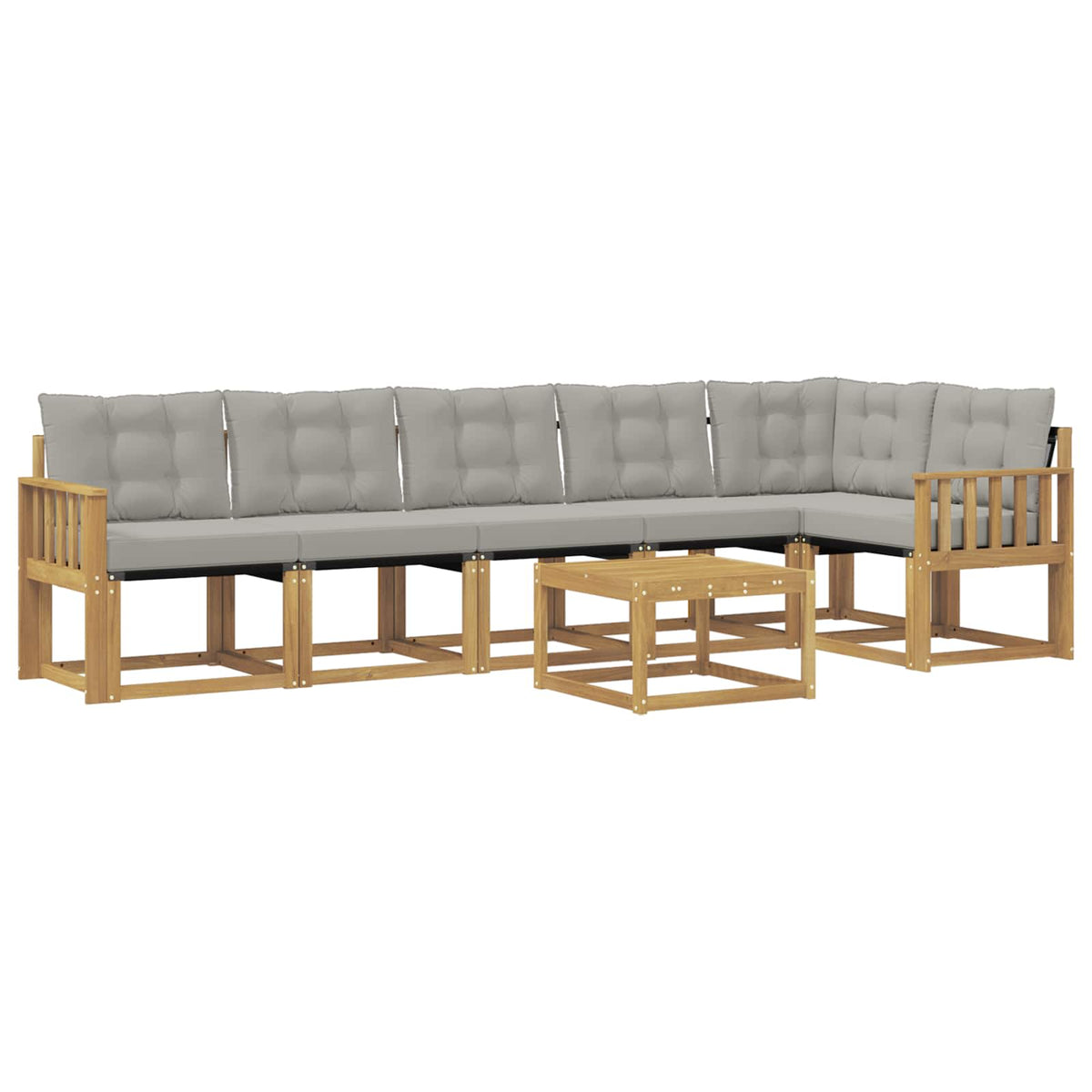 Set vanjskih sofa 7 kom. Bijela i svjetlosiva