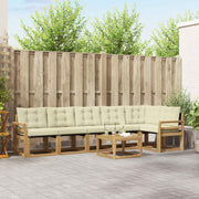 Set vanjskih sofa 7 kom. Bijela i krem