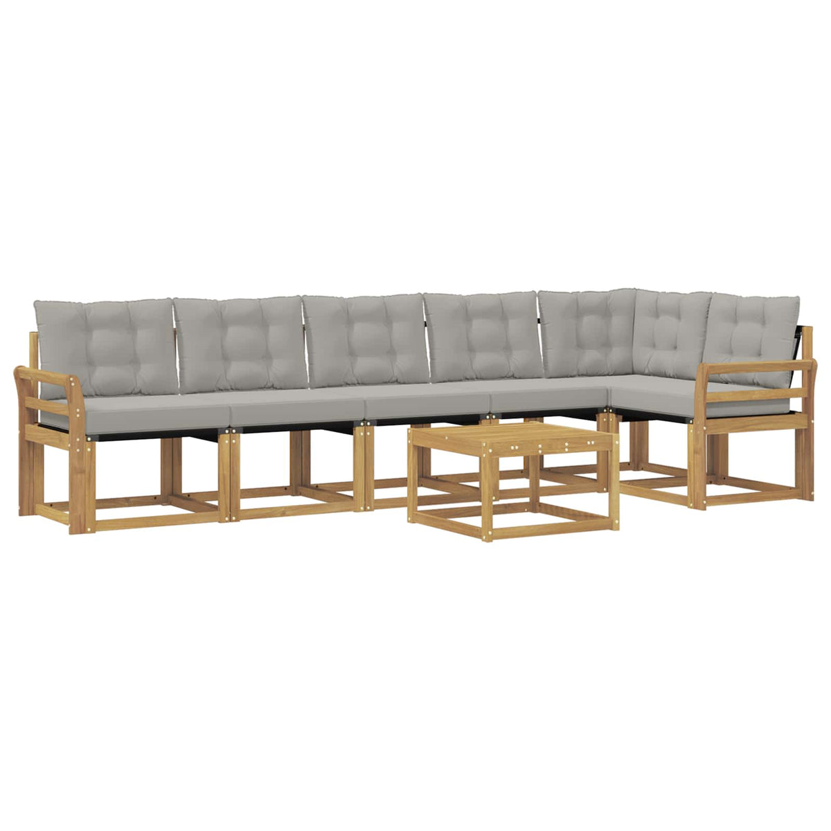 Set vanjskih sofa 7 kom. Bijela i svjetlosiva