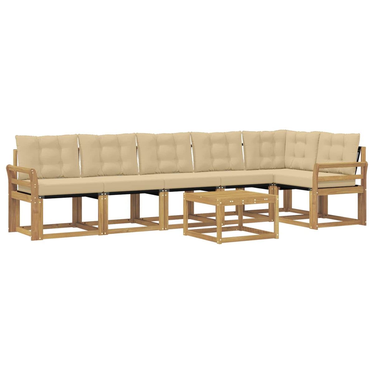 Set vanjskih sofa 7 kom. Bijela i bež