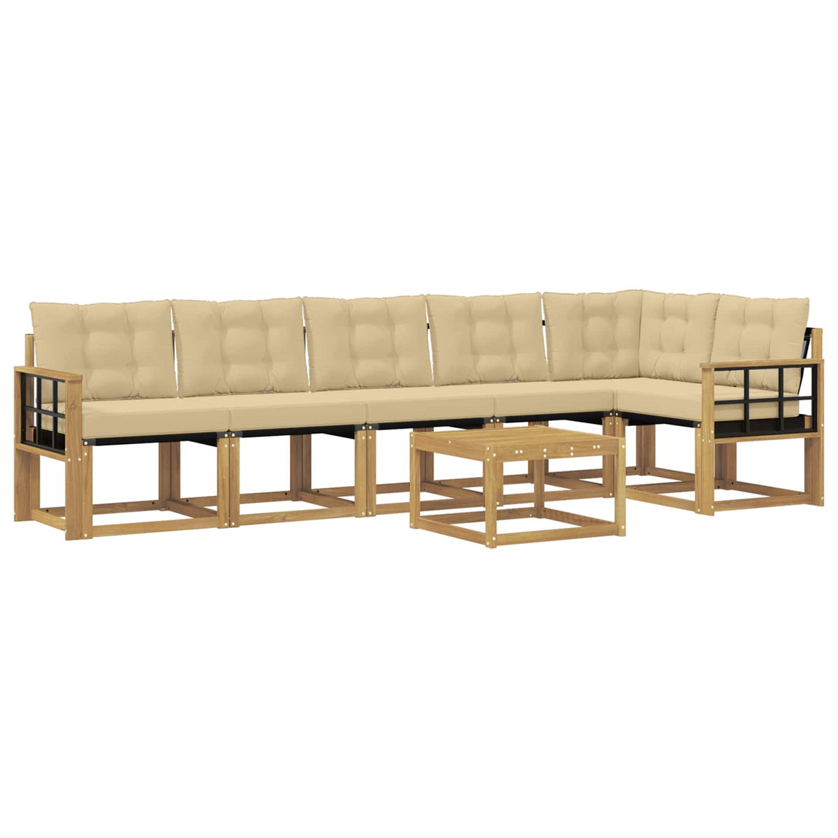 Set vanjskih sofa 7 kom. Bijela i bež