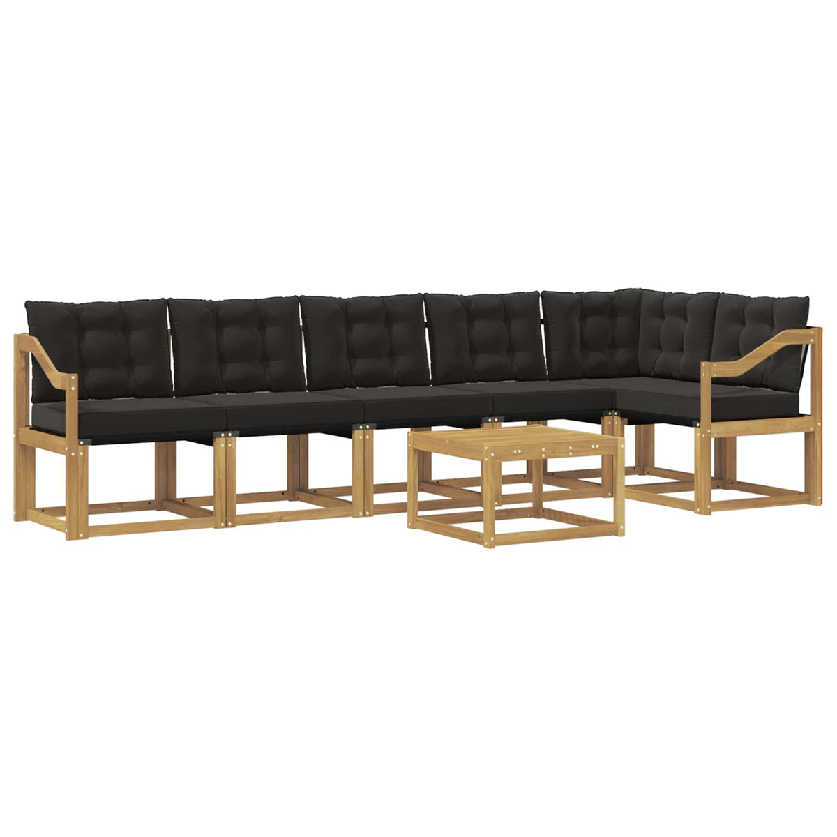 Set vanjskih sofa 7 kom. Bijela i crna