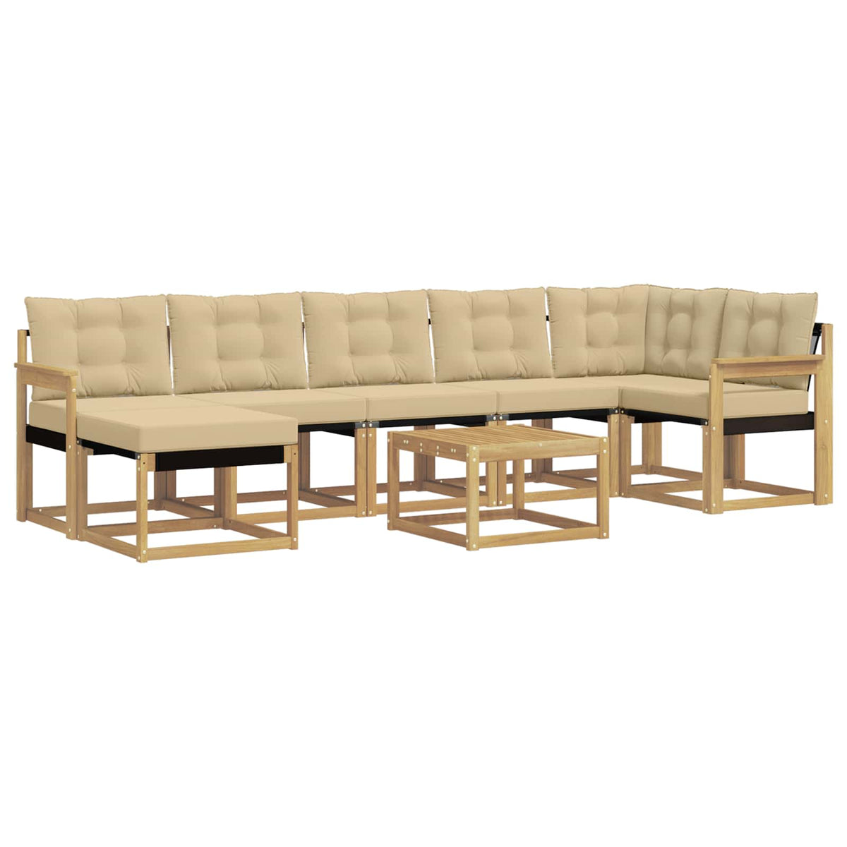 Set vanjskih sofa 8 kom. Bijela i bež