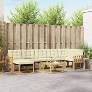 Set vanjskih sofa 8 kom. Bijela i krem