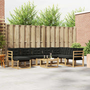 Set vanjskih sofa 9 kom. Bijela i crna