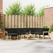 Set vanjskih sofa 9 kom. Bijela i crna