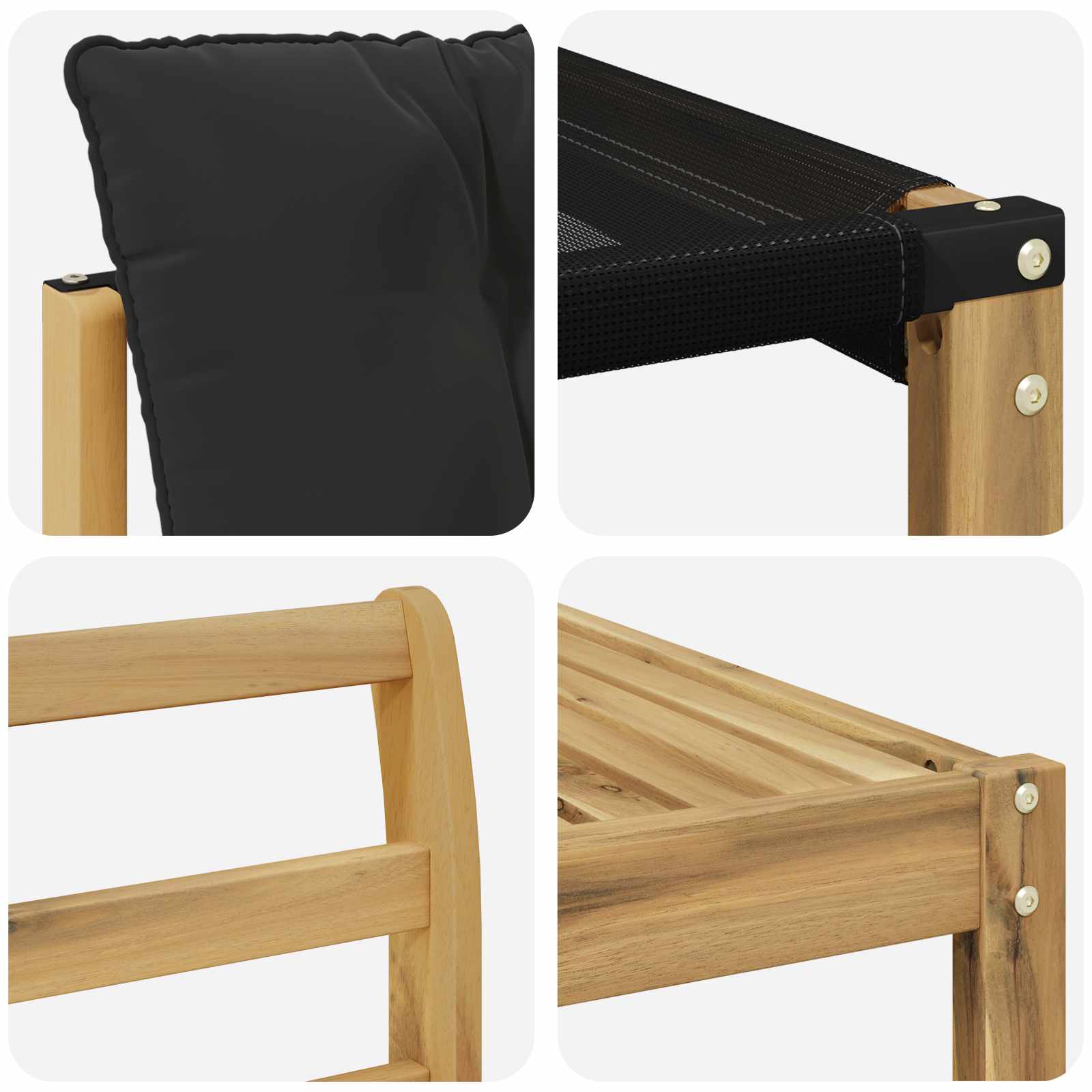 Set vanjskih sofa s jastukom 9 pcs Bijela i crna