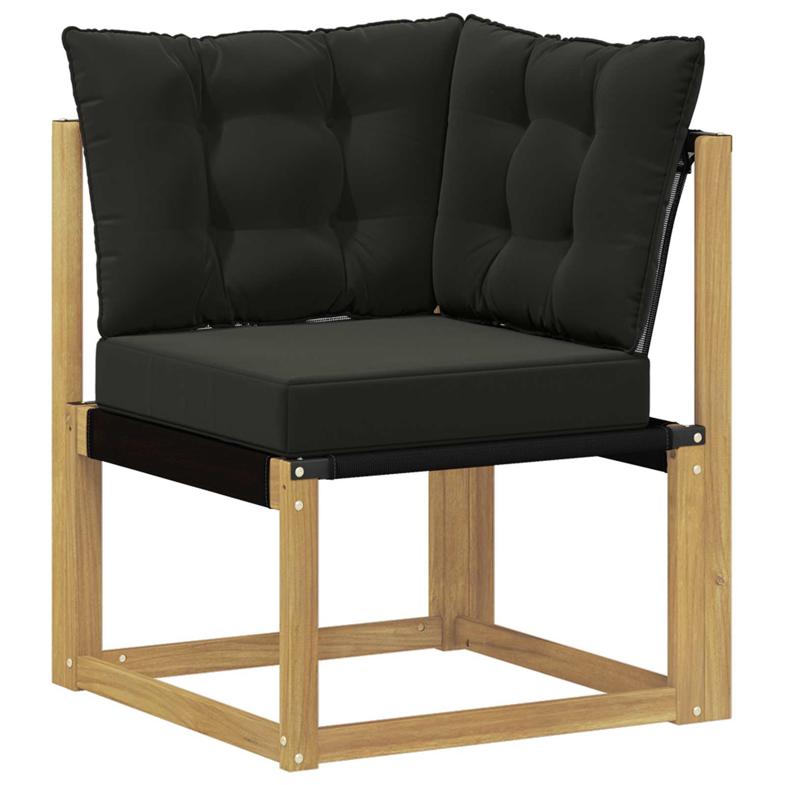 Set vanjskih sofa s jastukom 9 pcs Bijela i crna