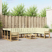 Set vanjskih sofa 11 kom. Bijela i krem