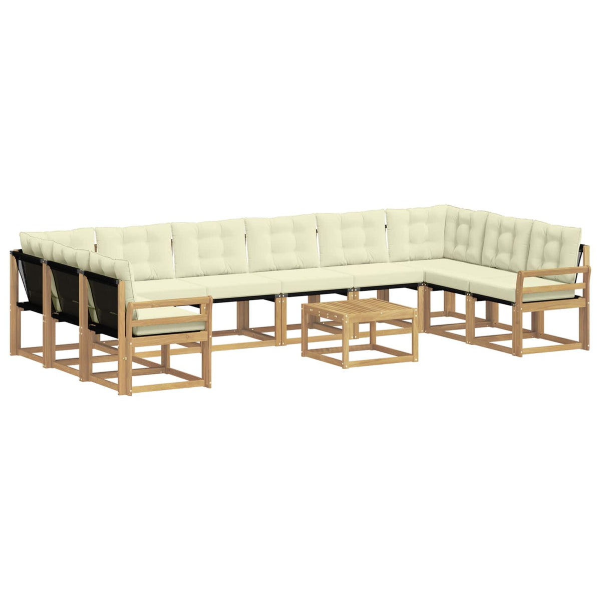 Set vanjskih sofa 11 kom. Bijela i krem
