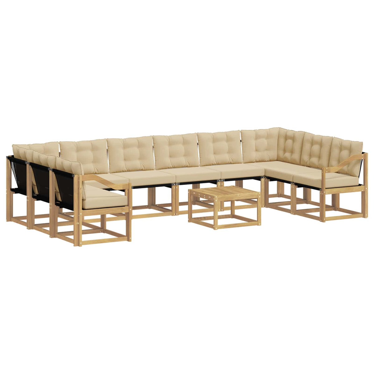 Set vanjskih sofa 11 kom. Bijela i bež