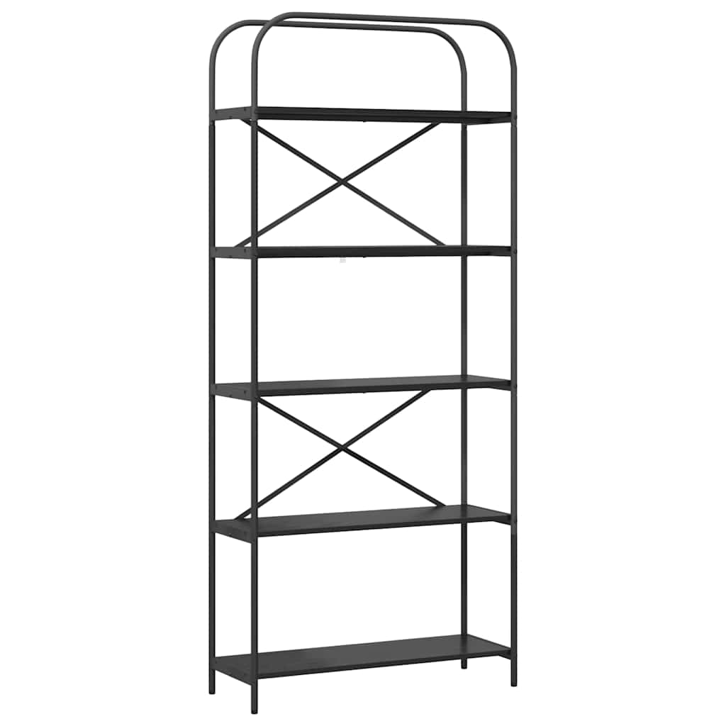 Polica Crni hrast 80 x 30 x 183 cm Konstruirano drvo